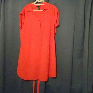 Cute and stylish orange summer dress plus size